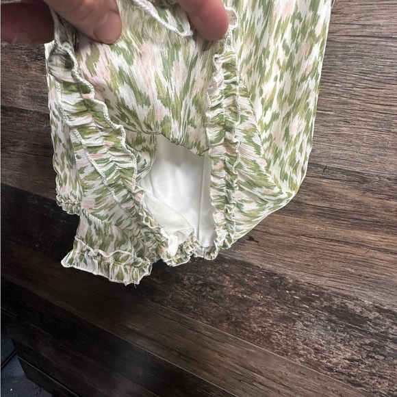 Francesca's Collections Sage Green Cream Romper - Picture 14 of 14